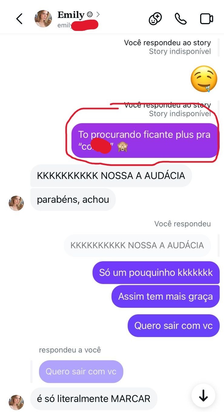 Print da conversa